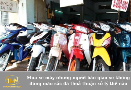Mua xe máy nhưng người bán giao xe không đúng màu sắc đã thoả thuận thì xử lý thế nào (Ảnh minh họa)