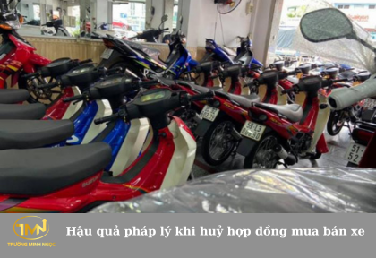 Hậu quả pháp lý khi huỷ hợp đồng mua bán xe (Ảnh minh họa)