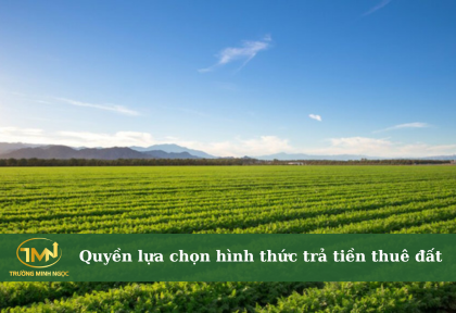 Quyền lựa chọn hình thức trả tiền thuê đất (Ảnh minh họa)