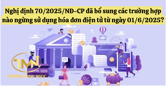 Nghị định 70/2025/NĐ-CP đã bổ sung các trường hợp nào ngừng sử dụng hóa đơn điện tử từ ngày 01/6/2025? (Ảnh minh hoạ)