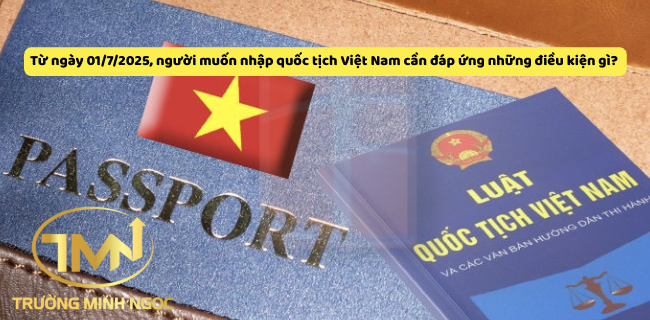 Từ ngày 01/7/2025, người muốn nhập quốc tịch Việt Nam cần đáp ứng những điều kiện gì? (Ảnh minh hoạ)