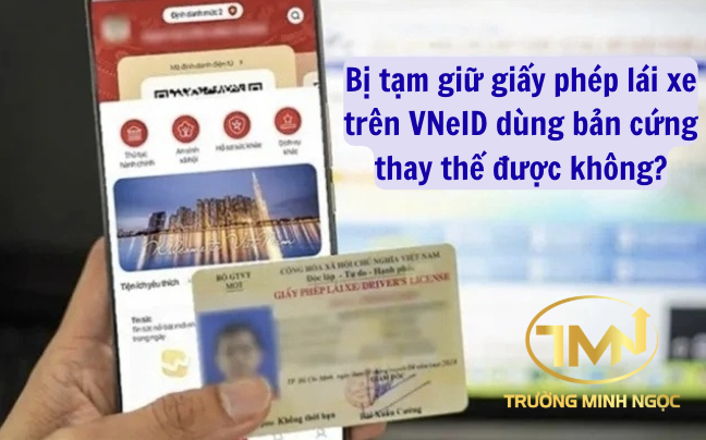 Bị tạm giữ giấy phép lái xe trên VNeID dùng bản cứng thay thế được không? (Ảnh minh hoạ)