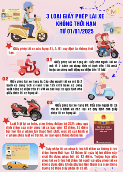 Loại giấy phép lái xe không thời hạn từ ngày 01/01/2025 (Ảnh minh hoạ)