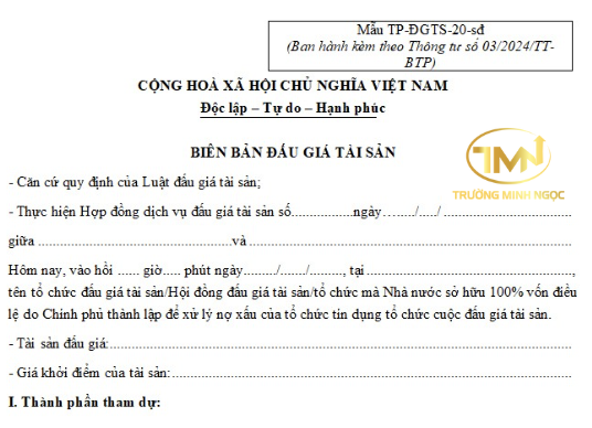 Biên bản đấu giá tài sản được lập khi nào? (Ảnh minh hoạ)