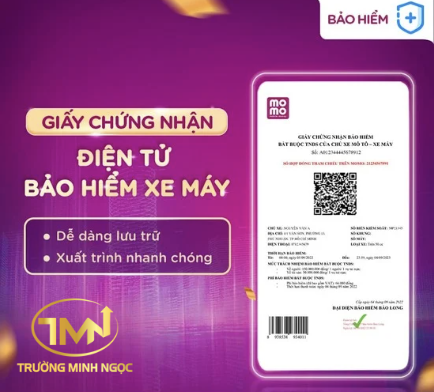 Bảo hiểm xe máy được mua qua ứng dụng Momo có giá trị như bản giấy truyền thống không? (Ảnh minh hoạ)